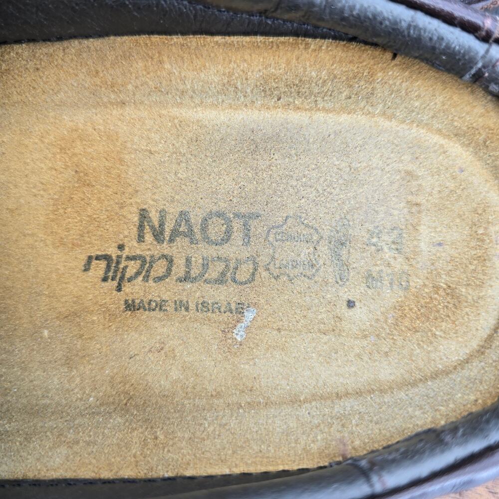 Naot Bjorn Clogs Mens 10 43 Dark Brown Leather Buckle Slip On Casual Shoes